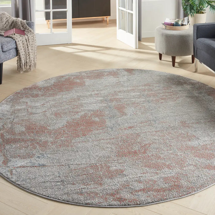 Rustic Textures RUS15 Light Grey Rust Rug