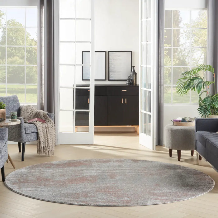 Rustic Textures RUS15 Light Grey Rust Rug