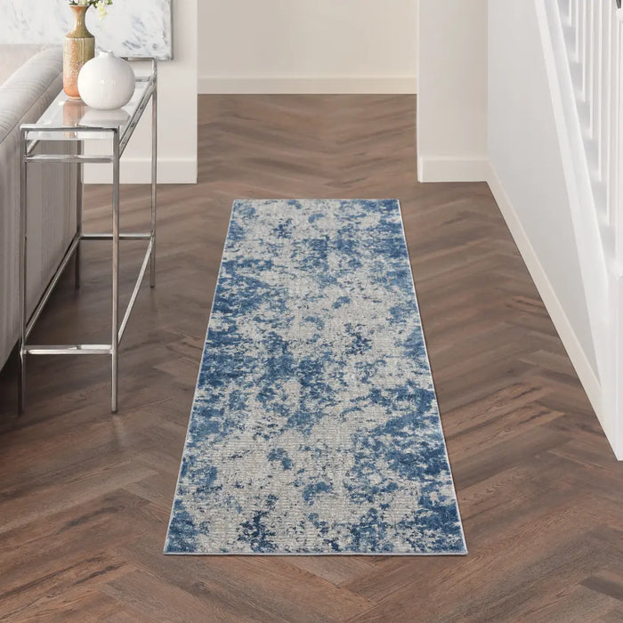 Rustic Textures RUS16 Grey Blue Rug