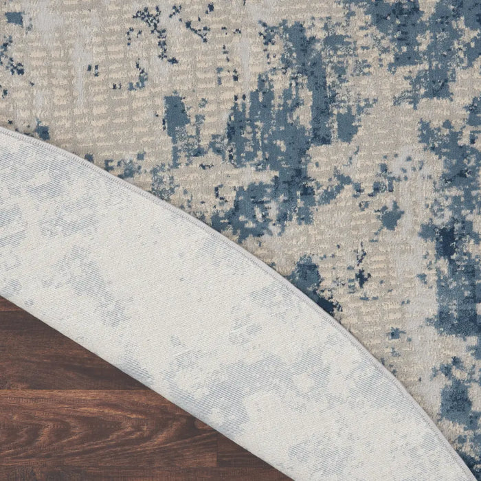 Rustic Textures RUS16 Grey Blue Rug