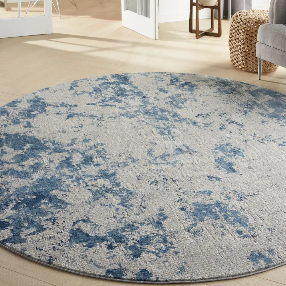 Rustic Textures RUS16 Grey Blue Rugs - Buy RUS16 Grey Blue Rugs Online ...
