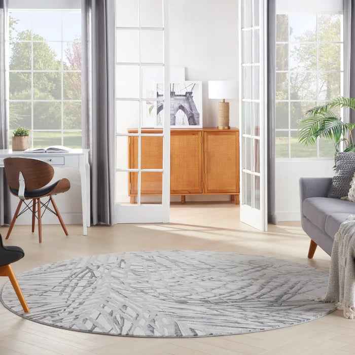 Rustic Textures RUS17 Ivory Grey Rug