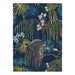 Sanderson sanderson rainforest tropical night 50708 Blue, Multicoloured Living Room Wool Rug.