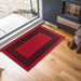 Serdim Rugs gel back 413 red black Black, Red Living Room Geometric Rug.