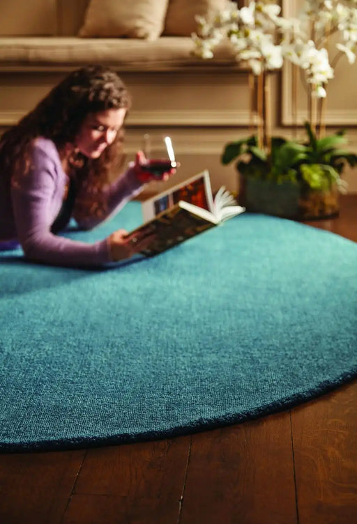 Origins reef origins petrol blue Blue Living Room  Rug.