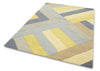 Asiatic reef rf02 big zig ochre grey Grey, Yellow, Multicoloured Living Room Wool Rug.