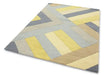 Asiatic reef rf02 big zig ochre grey Grey, Yellow, Multicoloured Living Room Wool Rug.