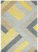 Asiatic reef rf02 big zig ochre grey Grey, Yellow, Multicoloured Living Room Wool Rug.