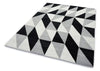 Asiatic reef rf08 flag grey Grey, Black Living Room Wool Rug.