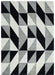 Asiatic reef rf08 flag grey Grey, Black Living Room Wool Rug.