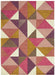 Asiatic reef rf09 kite pink multi Multicoloured, Pink Living Room Wool Rug.