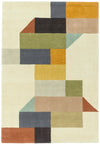 Asiatic reef rf15 modern multi Multicoloured Living Room Wool Rug.