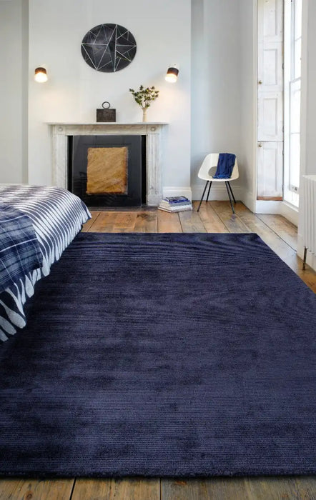 Asiatic reko navy Blue, Navy Living Room Geometric Rug.