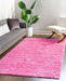 Rug Style retro shaggy blush Pink Living Room Shaggy Rug.