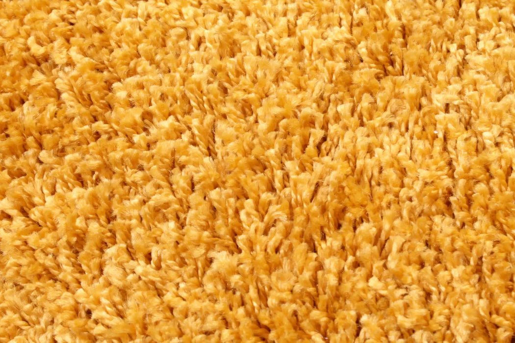 Rug Style retro shaggy ochre Yellow Living Room Shaggy Rug.