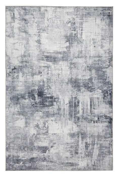 Think Rugs rio g4719 grey Grey Living Room Flat Weave Rug.