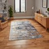 Think Rugs rio g4719 grey yellow Grey, Yellow Living Room Flat Weave Rug.