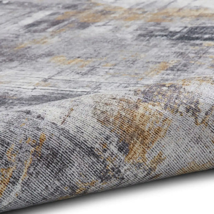 Think Rugs rio g4719 grey yellow Grey, Yellow Living Room Flat Weave Rug.