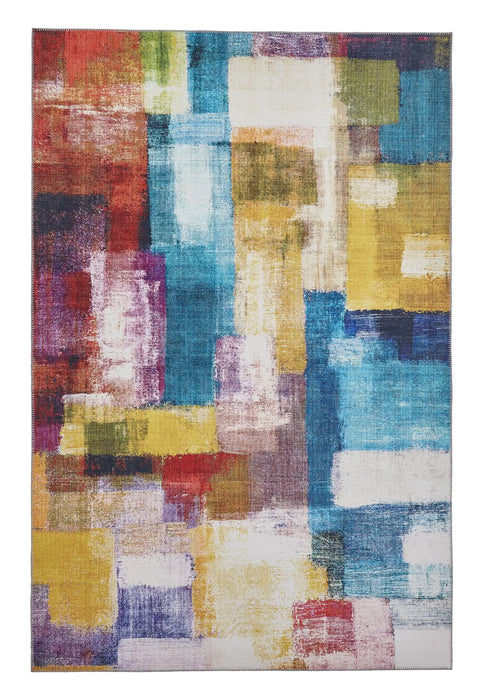 Think Rugs rio g4721 multi Multicoloured Living Room Flat Weave Rug.