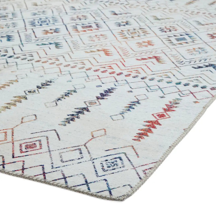 Think Rugs rio think k5308 multi Ivory, Multicoloured Living Room  Rug.