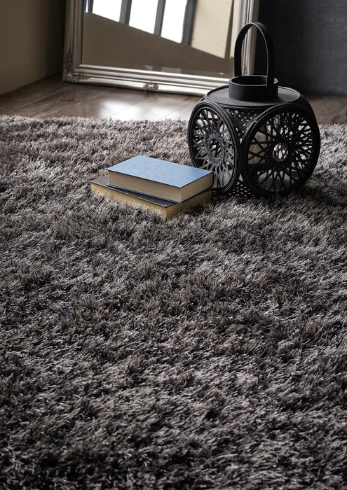 Origins ritzy charcoal Black Living Room  Rug.