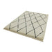 Asiatic rocco rc08 cream Ivory, Cream Living Room Geometric Rug.