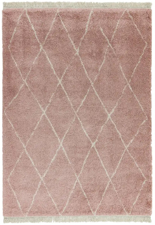 Asiatic rocco rc09 pink Pink Living Room Geometric Rug.