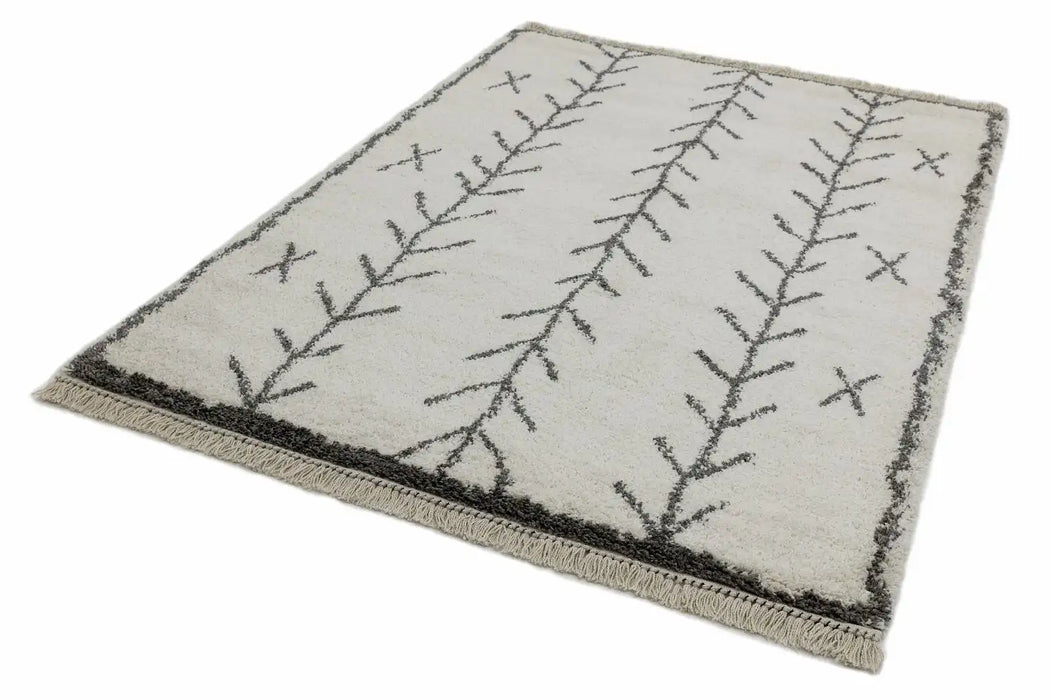 Asiatic rocco rc10 cream Ivory, Cream Living Room Geometric Rug.