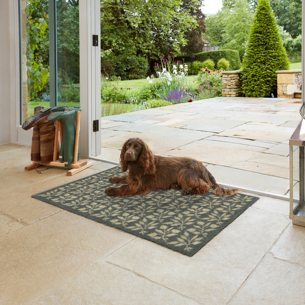 Turtle Mat Rosehip - Linen Green by Morris & Co Washable