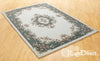 Oriental Weavers royal indian cream green Green, Ivory Living Room Wool Rug.