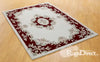 Oriental Weavers royal indian cream red Ivory, Red Living Room Wool Rug.