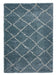 Think Rugs royal nomadic 5413 teal champange Blue, Teal Living Room Shaggy Rug.