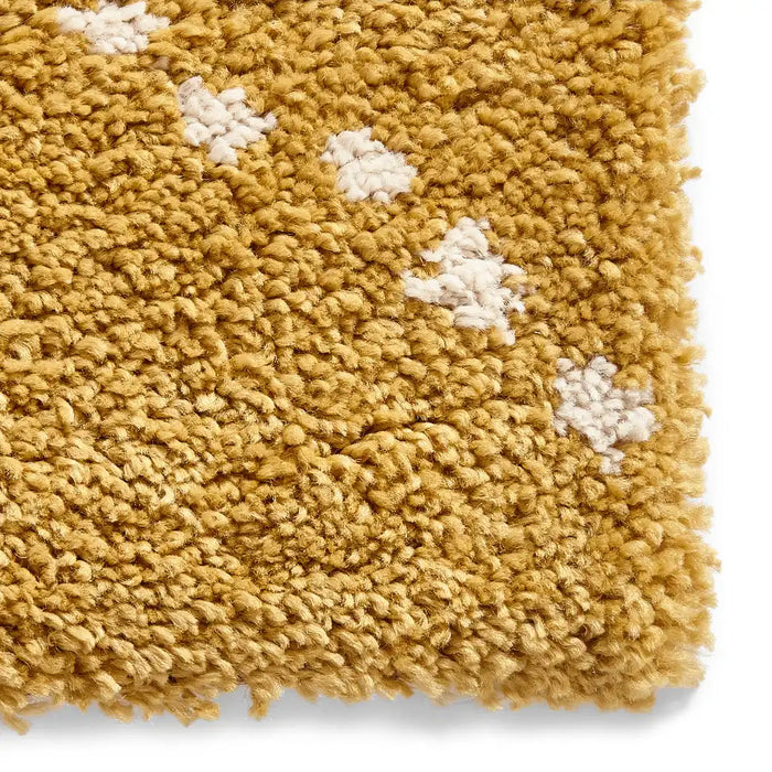 Think Rugs royal nomadic 5413 yellow Yellow Living Room Shaggy Rug.