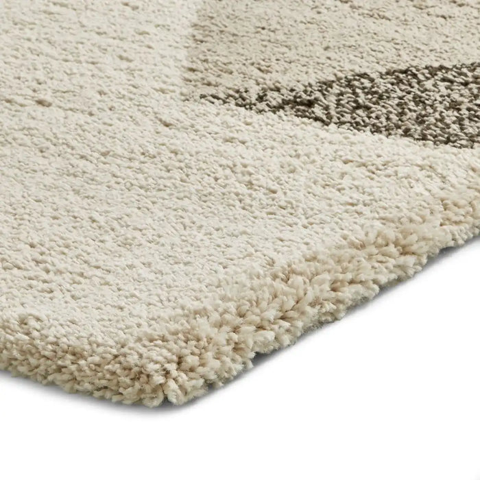 Think Rugs royal nomadic 5741 beige ochre Yellow, Beige Living Room Shaggy Rug.