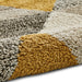 Think Rugs royal nomadic 5741 beige ochre Yellow, Beige Living Room Shaggy Rug.