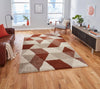 Think Rugs royal nomadic 7611 beige rust Beige, Orange Living Room Shaggy Rug.