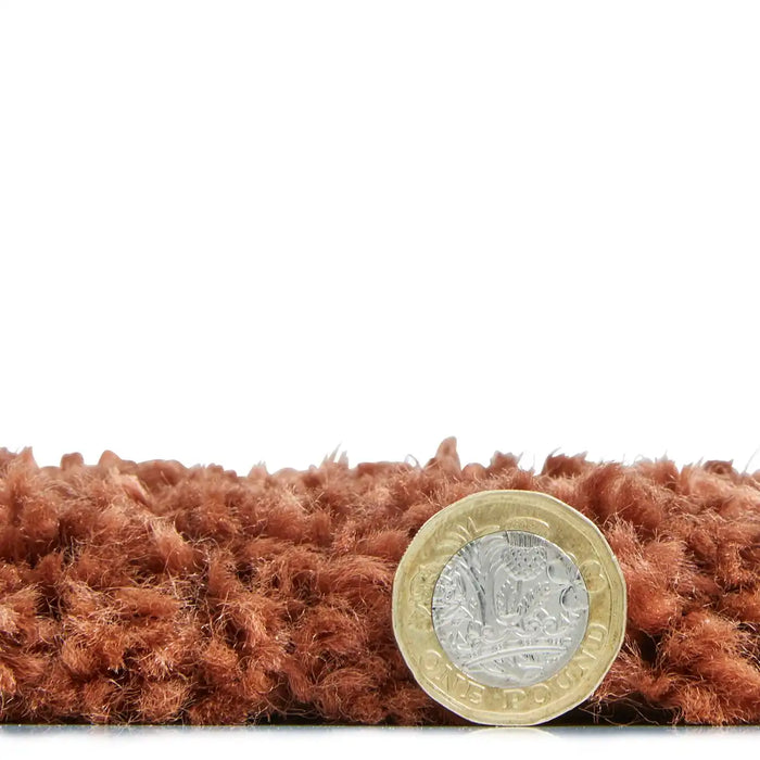 Think Rugs royal nomadic 7611 beige rust Beige, Orange Living Room Shaggy Rug.