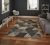 Think Rugs royal nomadic 7611 grey Grey Living Room Shaggy Rug.
