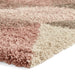 Think Rugs royal nomadic 7611 rose cream Grey, Pink, Cream Living Room Shaggy Rug.