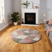 Think Rugs royal nomadic 7611 rose cream Grey, Pink, Cream Living Room Shaggy Rug.