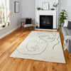Think Rugs royal nomadic a175 cream grey Grey, Ivory, Cream Living Room Shaggy Rug.