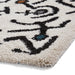Think Rugs royal nomadic a637 cream black multi Black, Multicoloured, Cream Living Room Shaggy Rug.