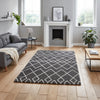 Think Rugs royal nomadic a638 grey cream Grey, Cream Living Room Shaggy Rug.