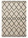 Think Rugs royal nomadic a638 white black Black, Ivory Living Room Shaggy Rug.