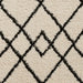 Think Rugs royal nomadic a638 white black Black, Ivory Living Room Shaggy Rug.