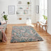 Think Rugs royal nomadic a641 pastel multi Grey, Multicoloured Living Room Shaggy Rug.