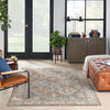Nourison sahar shr01 blue Blue, Multicoloured Living Room Moroccan Rug.