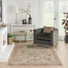 Nourison sahar shr01 ivory multi Ivory, Multicoloured Living Room Moroccan Rug.