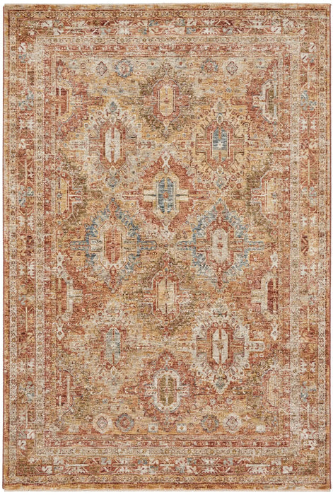 Nourison sahar shr01 rust Multicoloured, Orange, Red Living Room Moroccan Rug.