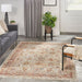 Nourison sahar shr02 ivory Ivory, Multicoloured Living Room Moroccan Rug.